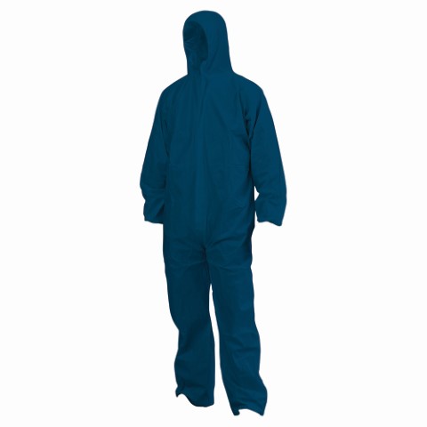 COVERALL DISPOSABLE SMS/ASBESTOS BLUE 3XL 